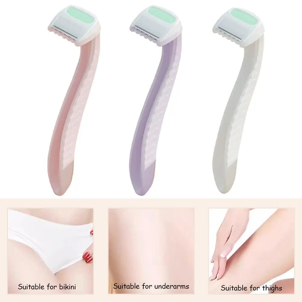 Pack of 3 Women Bikini Line Razors Shaver Pubic Hair Removal Beauty T-Type For Body Arm Leg Hair Razor Shaver Bikini Trimmer Oasis Select