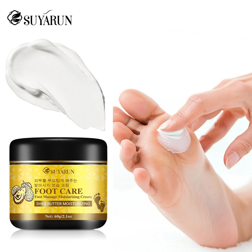 SUYARUN Oat & Witch Hazel Foot Cream - Moisturizing, Soothing, Cracked Heel Repair, Intensive Hydration for Dry Feet. Oasis Select