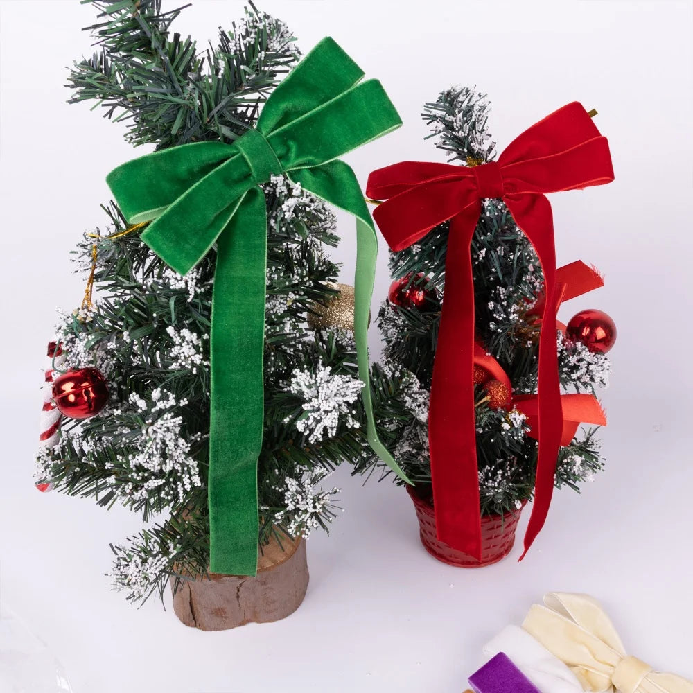 45cm Velvet Christmas Ribbon Bow | Wreath & Gift Decoration