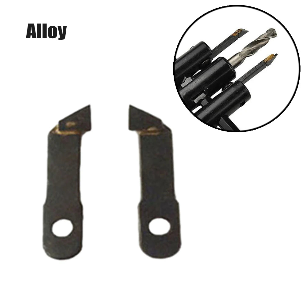 2pcs Circle Hole Cutting Blades Adjustable Wood Circle Hole Cutting Drill Bit 30/40mm Silver Alloy Blade For Woodworking Tools Oasis Select