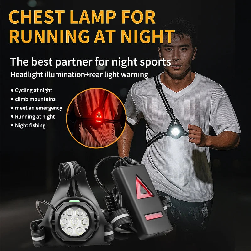 SHINEKNOT Wearable Chest Running Light | USB LED Night Light