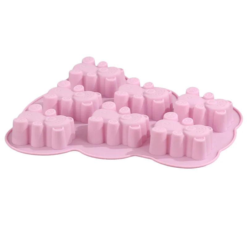 1pcs Lovely Bear Cake Mold Animal Cookie Silicone Mould For Chocolate Candy Kitchen Fondant Supplies Cupcake Topper Decorating Oasis Select