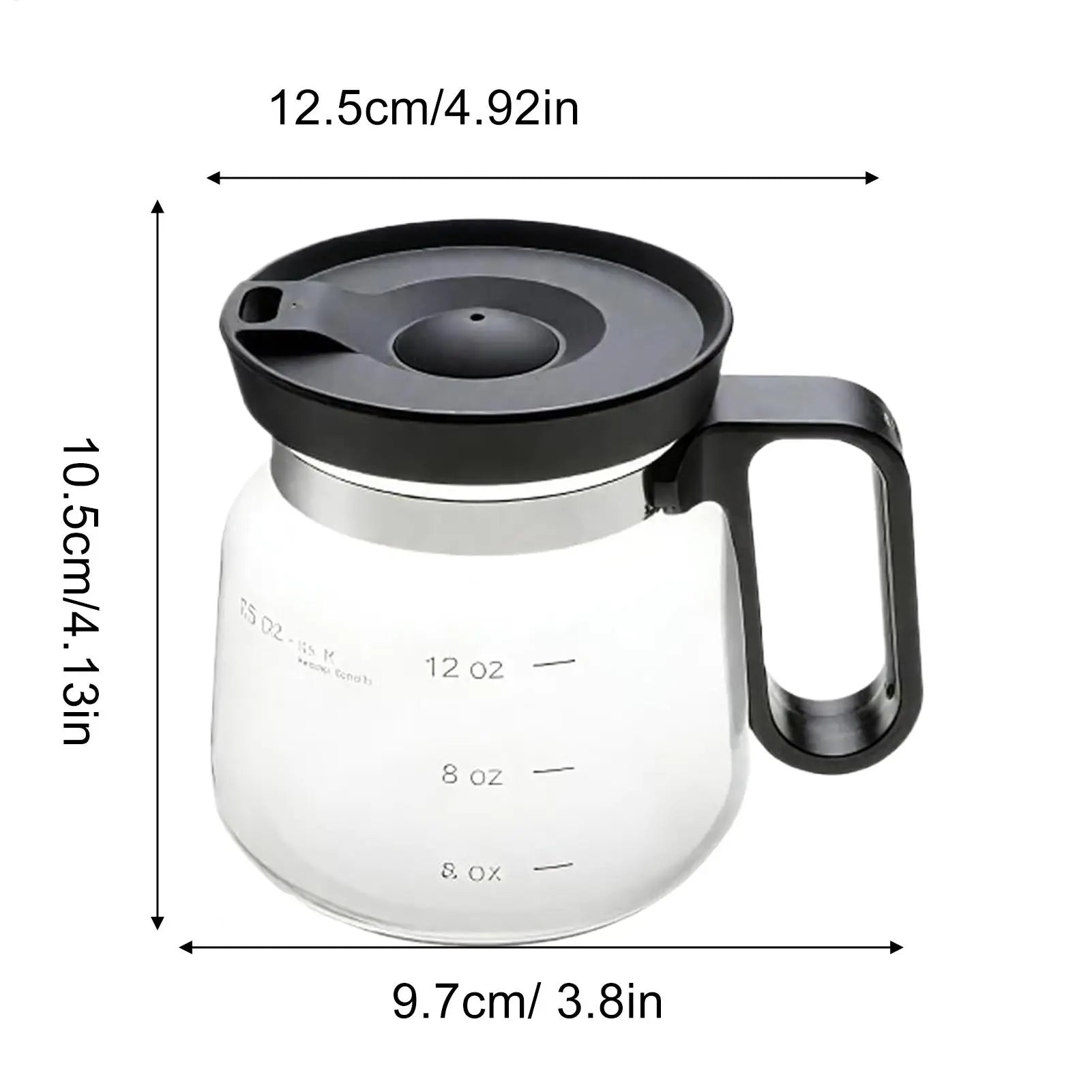 Clear Glass Coffee Mugs 16oz Glass Coffee Cups Travel Mug Pot Drinking Cups with Lid for Hot Cold Beverage Milk Latte Cappuccino Oasis Select