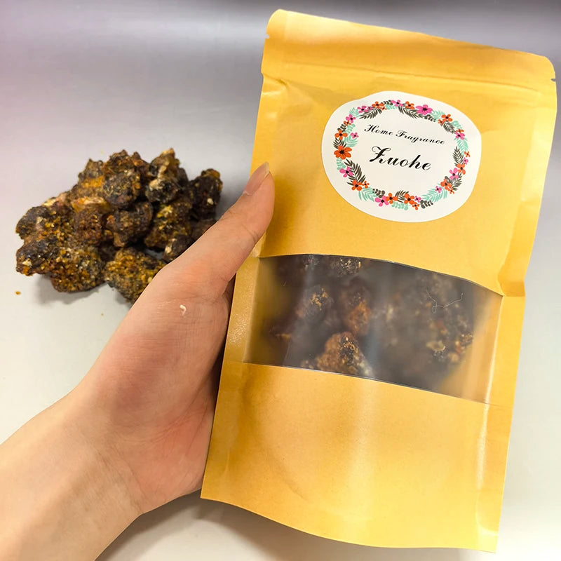 100-500g Natural Myrrh Incense/Somali Myrrh Incense/Hariluya/Church Incense/Used for Air Purification, Psychotherapy, Meditation Oasis Select