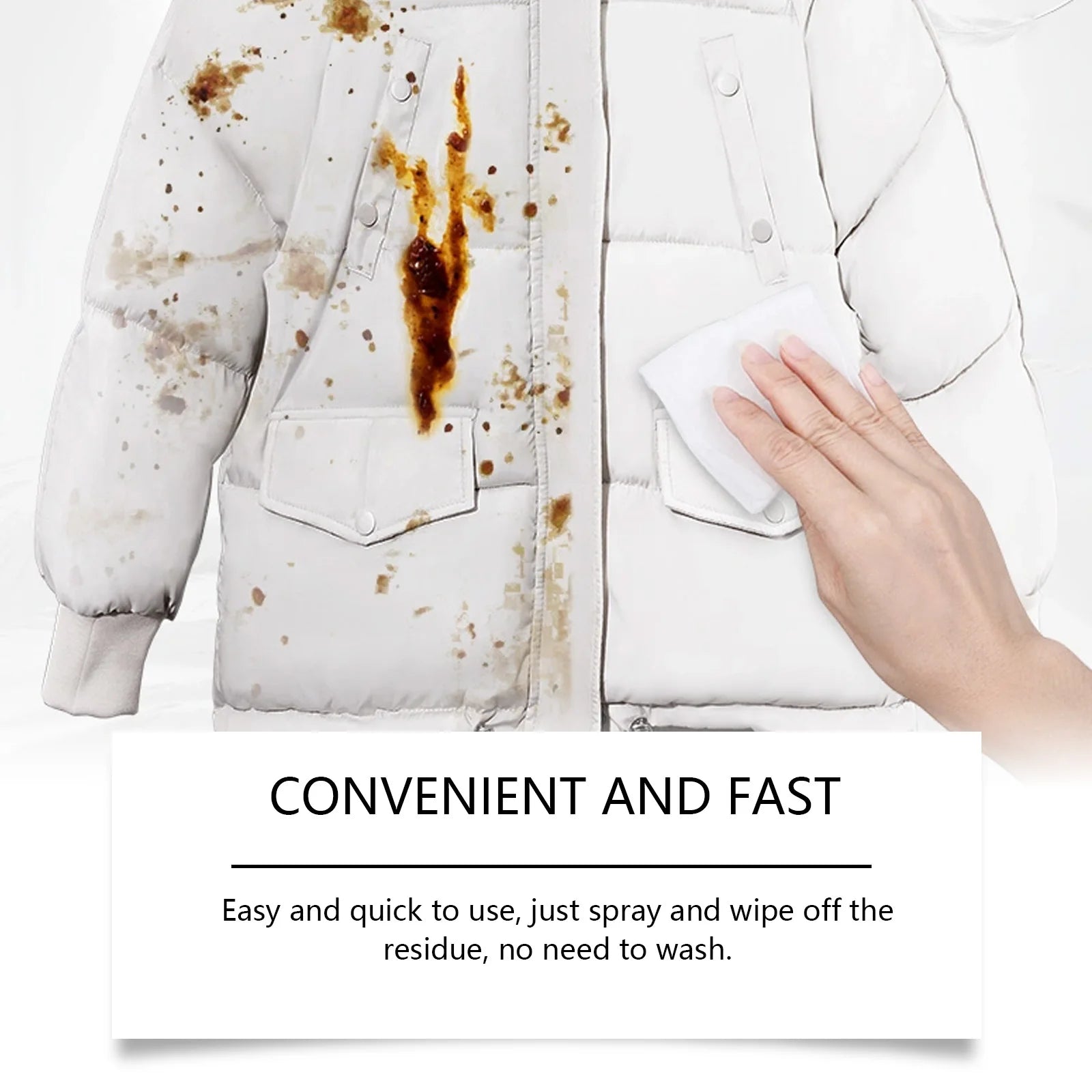 Down Jacket Dry Cleaner Oil Stain Remover Downwear Detergent Agent Eliminate Odor Keep Clothes Fresh Deodorization Gentle Wash Oasis Select