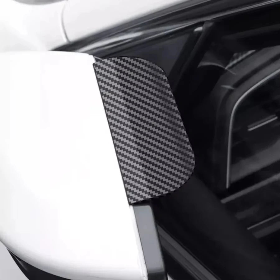2PCS Carbon Fiber Rearview Mirror Rain Cover Visor Shade