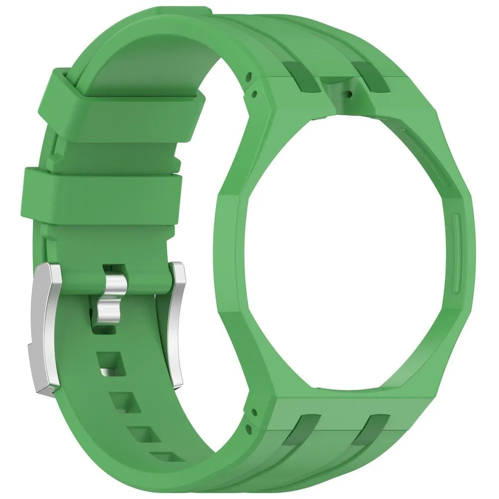 Soft Silicone Wristbands For Swatch X For AP Pocket Watch Changer To Wristwatch Integrated Modification-Parts Replacement Oasis Select Green