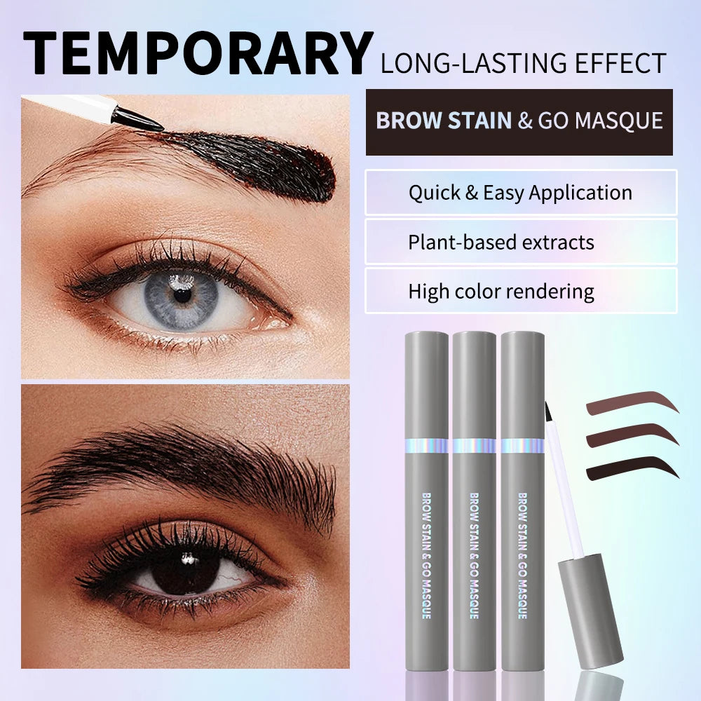 Lakerain Eyebrow Staining Masque Stackable Colors Long Lasting Makeup Effect Smudge-Resistant Moisturizing Eyebrows Dye Cosmetic Oasis Select