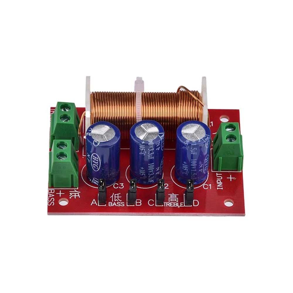 YLY-2088 2-Way Audio Speaker Crossover Filter Module 400W Full Range Adjustable Bass/Treble Frequency Divider No Welding Needed Oasis Select