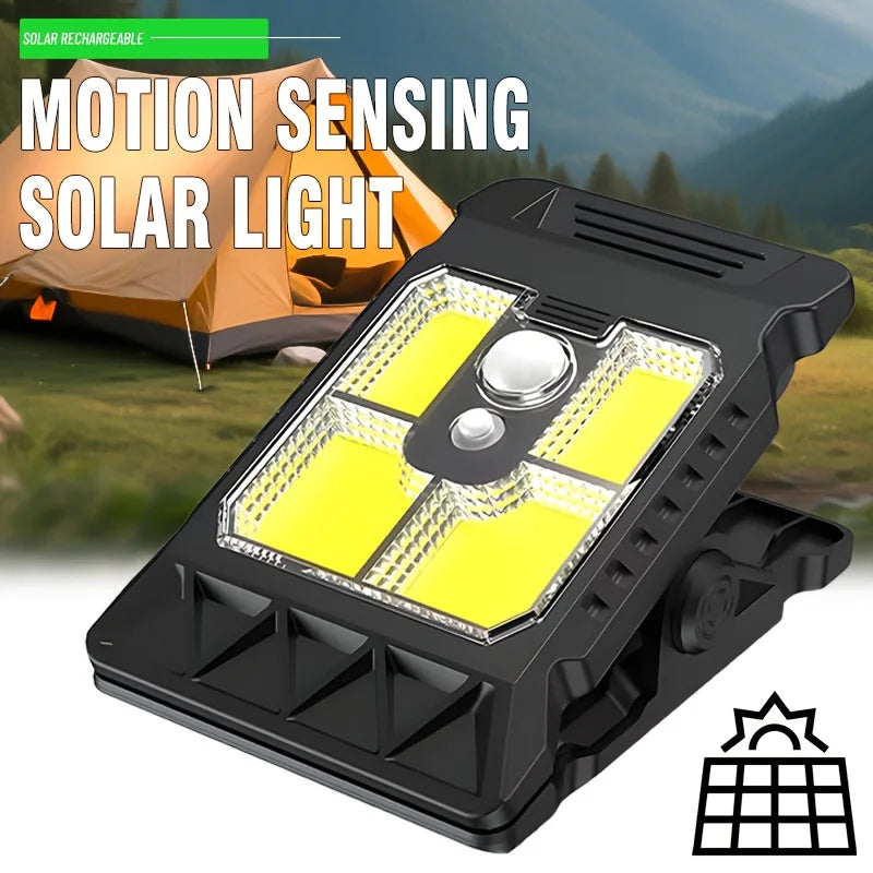 Outdoor Solar Clamp On Motion Sensor Lights Waterproof Work Light 3 Lighting Modes Camping Lamp Fence Walls Garage Led Lamps Oasis Select