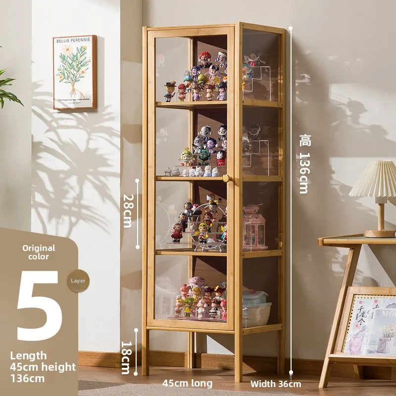 Figure Display Cabinet Household Dustproof Acrylic Transparent Model Toy Display Cabinet Ornament Rack Oasis Select Primary five layers