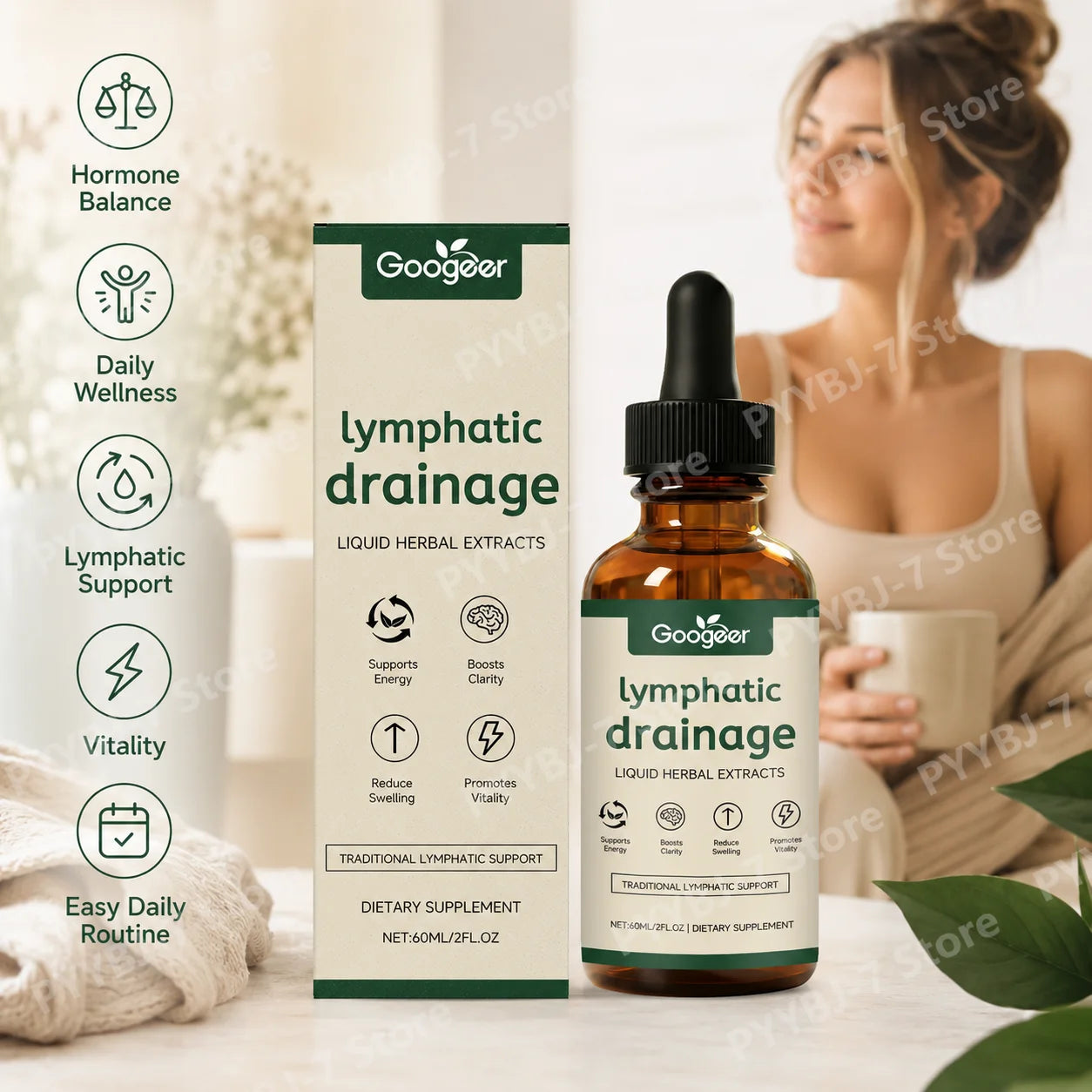 Lymphatic Support Herbal Drops – Red Clover & Botanical Blend Herbal Supplement Drops Oasis Select