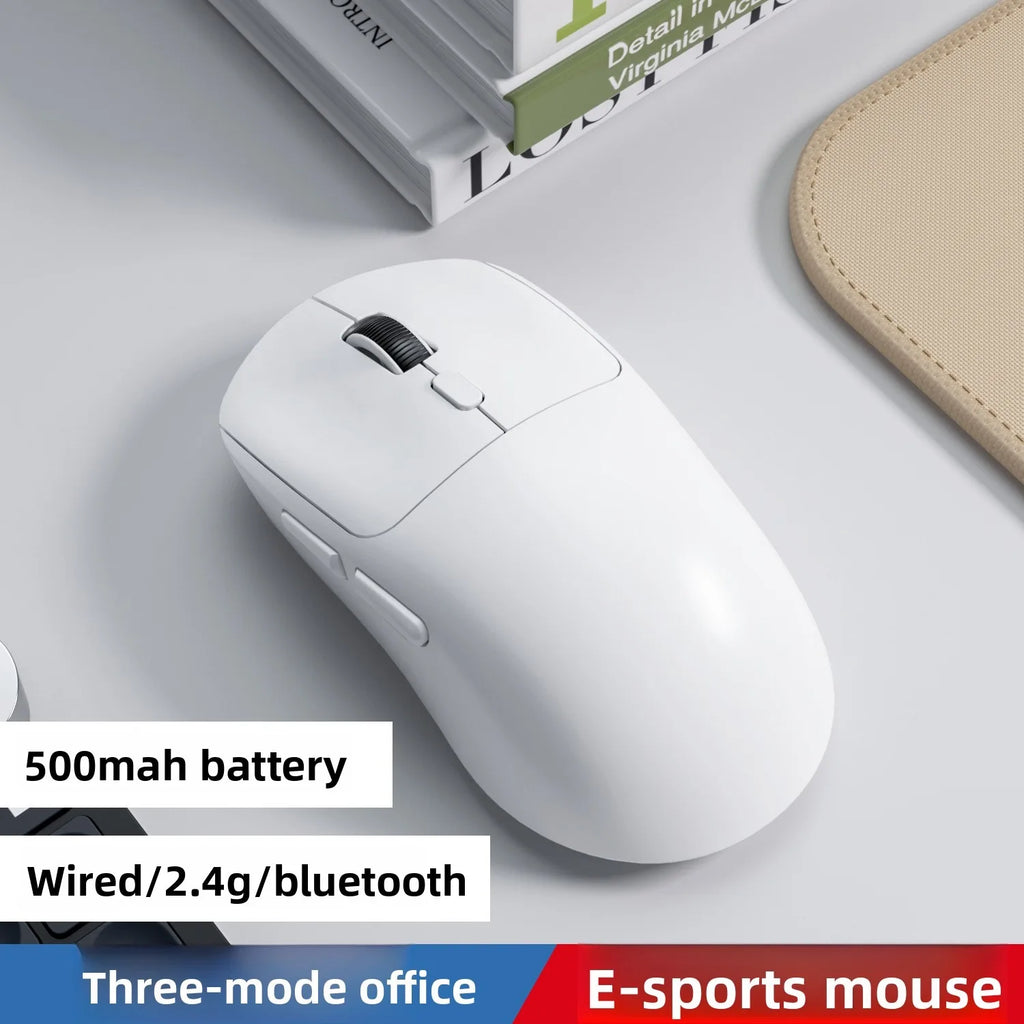 Tri-mode M348 Superlight Mouse Bluetooth 2.4G Wireless Gaming Mouse Flagship Chip Gaming Sensor 6 Adjustable DPI for Office Game Oasis Select WHITE