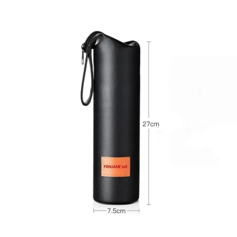 1PC Leather Cup Sleeve Sport Water Bottle Cover Case With Rope Portable Vacuum Glass Cup Sleeve Cup Pouch Camping Accessories Oasis Select A4