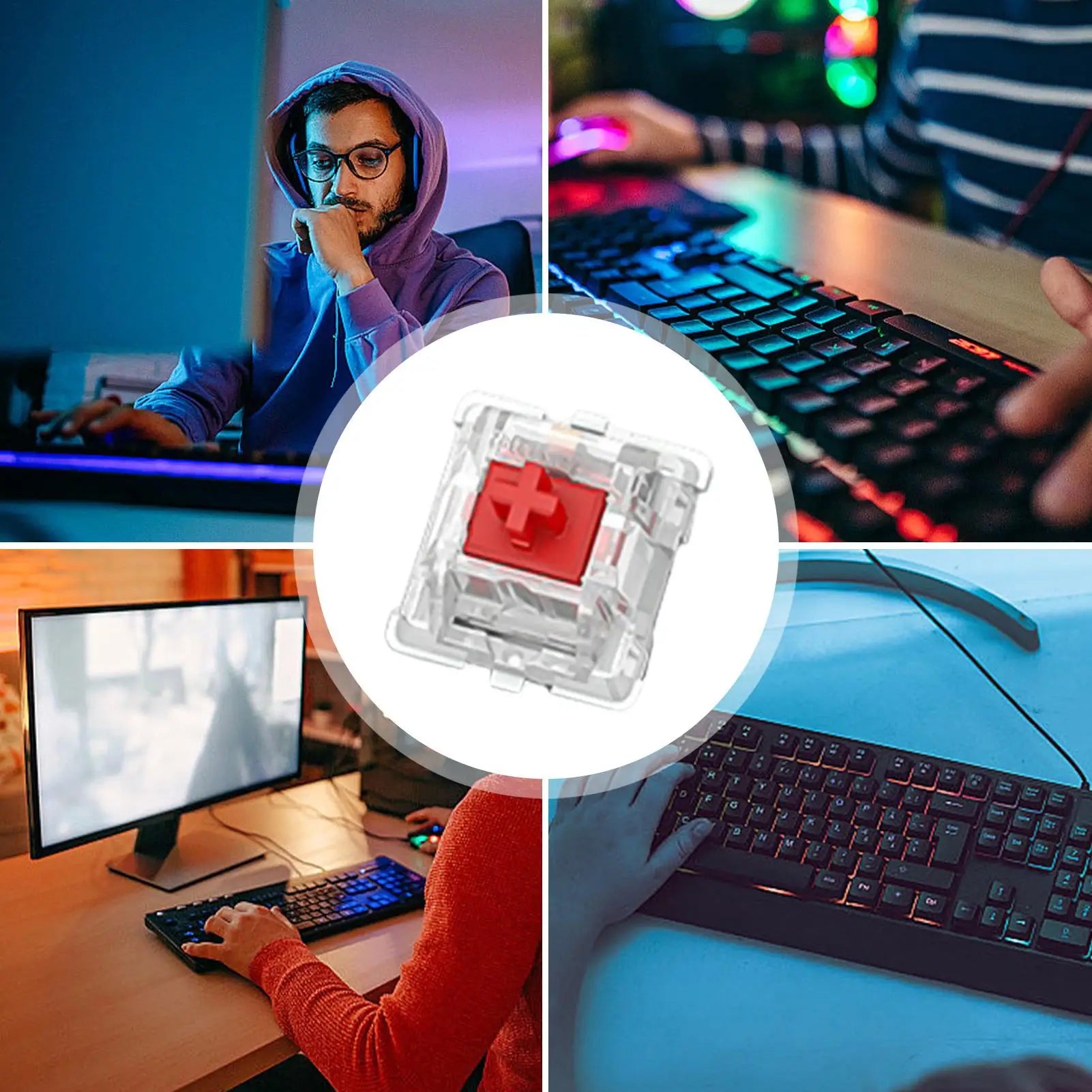 Mechanical Keyboard Switches DIY Keyboard Switchs Mechanical Keyboard Axis Mechanical Key Switchs Axis 30Pc Cross Shaft Switches Oasis Select