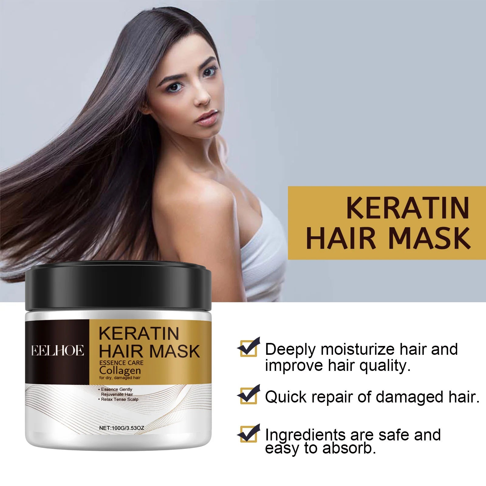 Eelhoe Repair & Moisturizing Hair Mask – 100g Damaged Hair