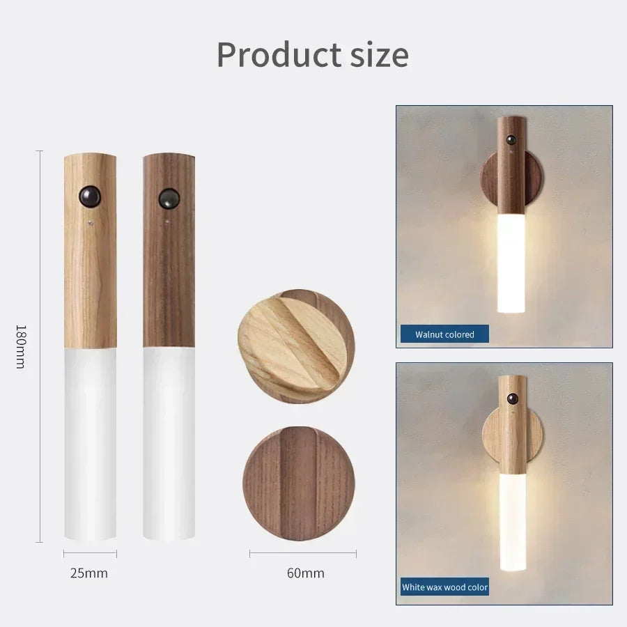 Motion Sensor LED Night Light – Rechargeable Magnetic Wall Lamp Motion Sensor Night Light Oasis Select