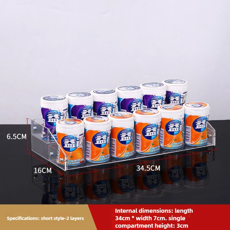 Multi-Layer Acrylic Desktop Display Rack & Organizer Shelf