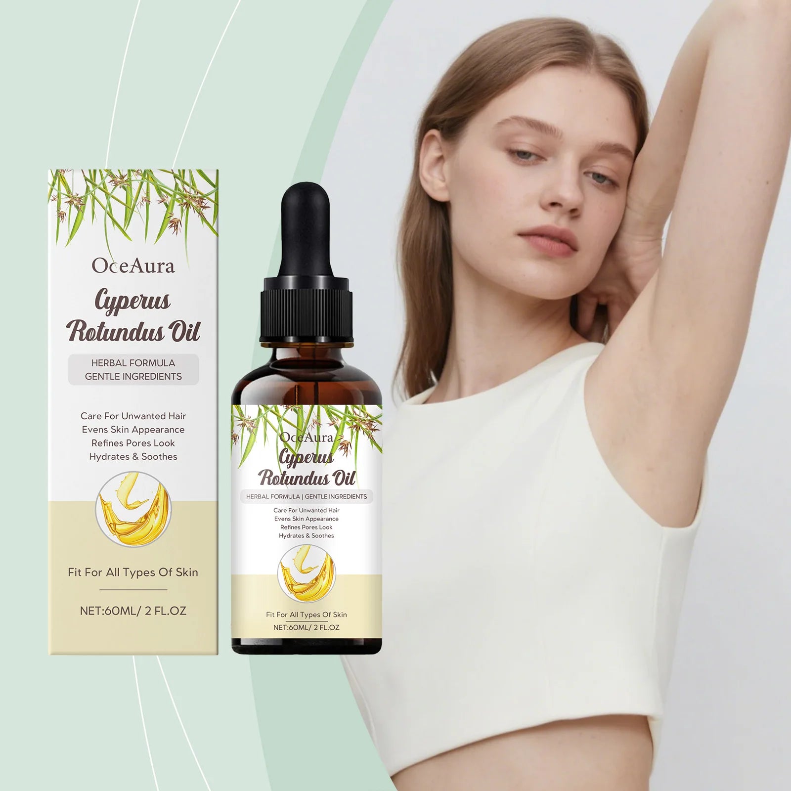 Cyperus Rotundus After Shave Oil Hair Growth Inhibitor Relieve Dry
