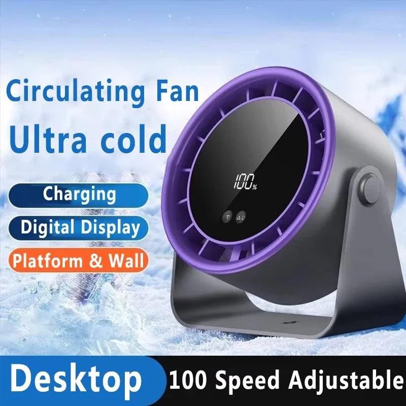 URGGU 100-Speed Turbine Fan – Desktop & Wall Mount, Remote