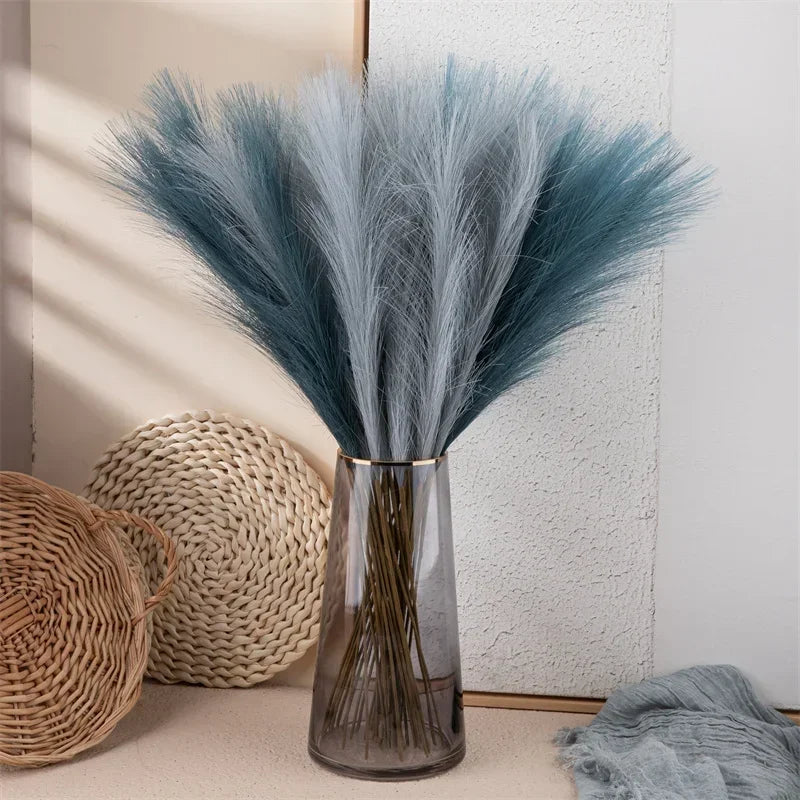5PCS Artificial Pampas Grass Artificial Flower Home Party Table Flower Arrangement Decoration Wedding Decor Fluffy Reed Grass Oasis Select