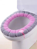 Soft Knitted Toilet Seat Cushion Cover – Warm, Washable & Universal