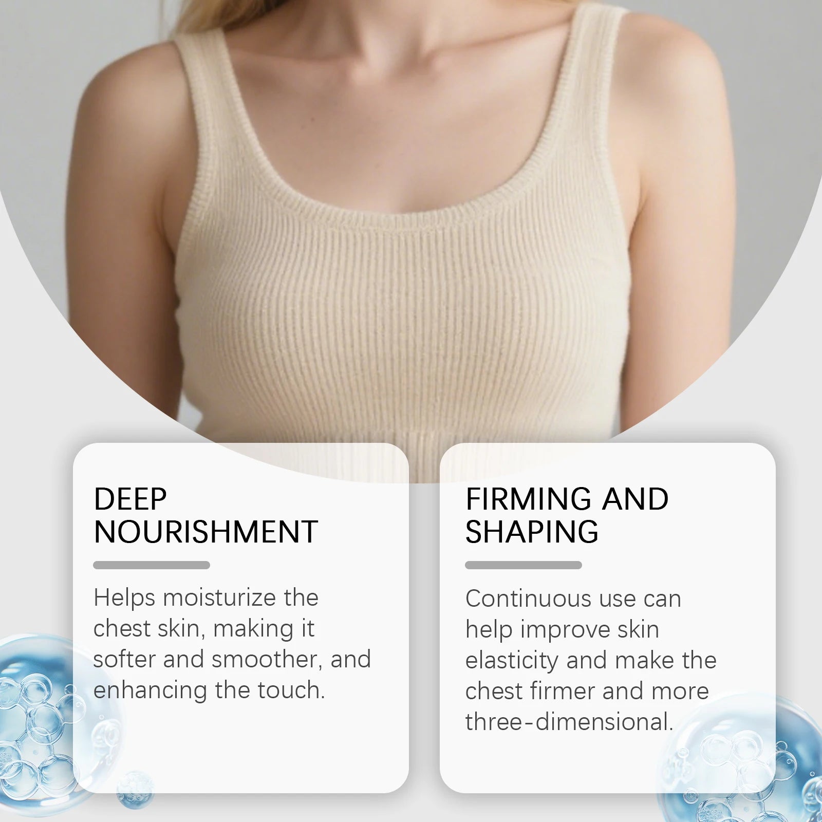 Breast Care Cream, Moisturizing & Softening for Women's Chest Skin, Daily Gentle Hydrating & Massage Care Cream Oasis Select