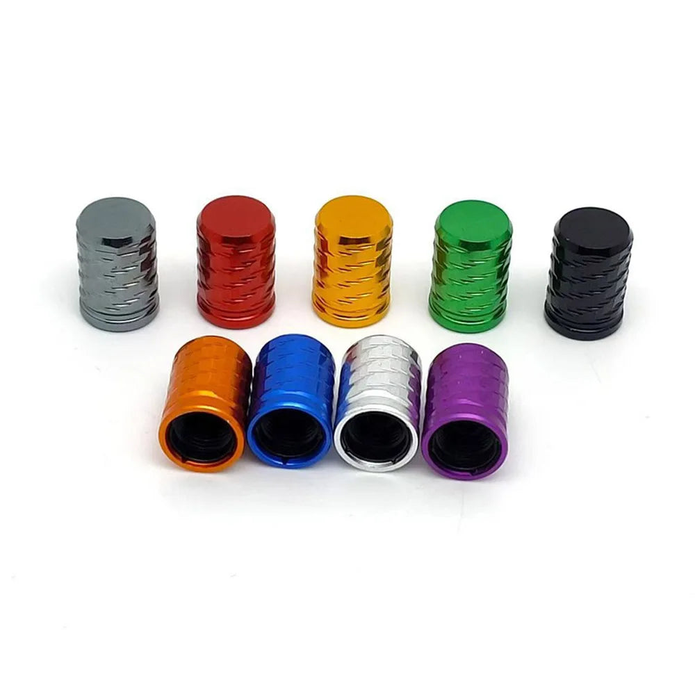 4Pcs Tire Valve Stem Caps Aluminum Alloy with Plastic Inner Liner Corrosion Resistant for Cars Trucks SUVs Motorcycles Bikes Oasis Select