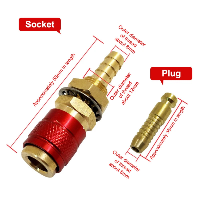 Wholesale Cooled Gas Adapter Connector Clamp Welding Machine Quick Fitting Female Male Water MIG TIG Welding Torch Tools Welder Oasis Select B3