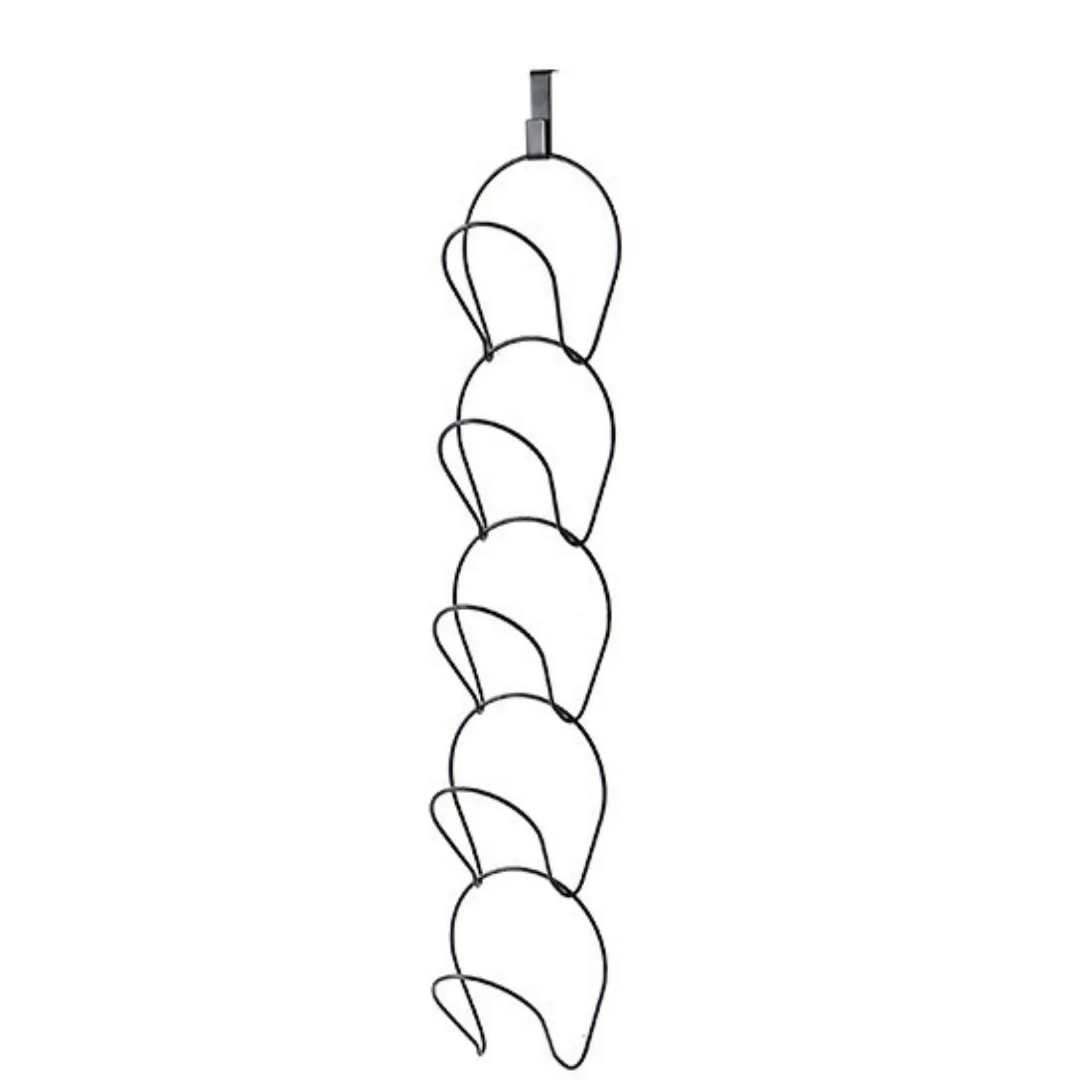 Over Door Hat Rack – 5 Hook Organizer for Hats & Bags Over Door Hat Rack Oasis Select Black One Size