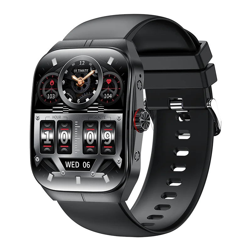 Men Smartwatch Women Sports Health Watches NFC 1.95" AMOLED Screen Music Waterproof Blue Tooth Call Heart Rate Voice Assistant Oasis Select BKBKS