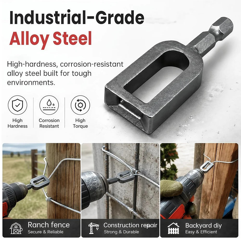 Semi-Automatic Wire Twisting Tool | Rebar & Fence Drill Bit