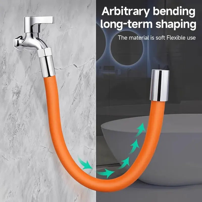 Kitchen Faucet Extension Extender Universal 360° Rotating Silicone Flexible Hose Water Tap Pipe Tube for Bathroom Wash Basin Oasis Select