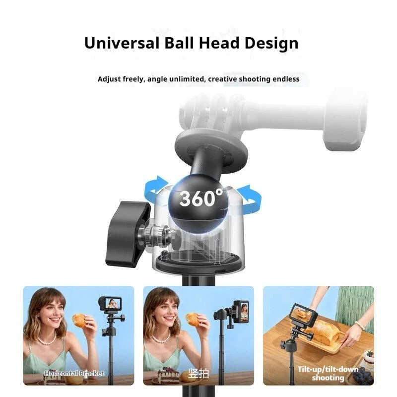 TELESIN Mini Selfie Stick Tripod for DJI Action 6/5 Pro/4/3