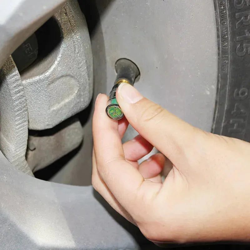 4/24pcs Motorcycle Car Tire Pressure Monitor Valve Cap Sensor Indicator Eye Alert Auto Tire Pressure Inspection Tool Tire Valve Oasis Select