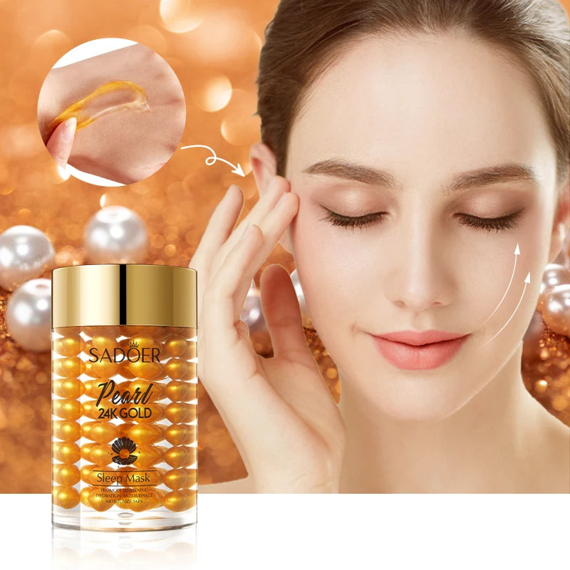 SADOER 24K Gold Pearl Collagen Sleeping Mask Cream 60g