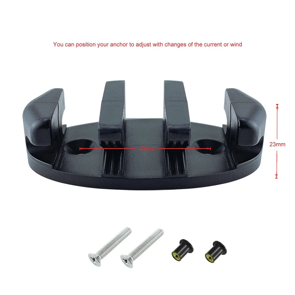 Marine Nylon Plastic Marine Zig Zag Anchor Trolley Cleat Rope Device Kayaks Canoes Boat Decks Replacement Rowing Accessories Oasis Select