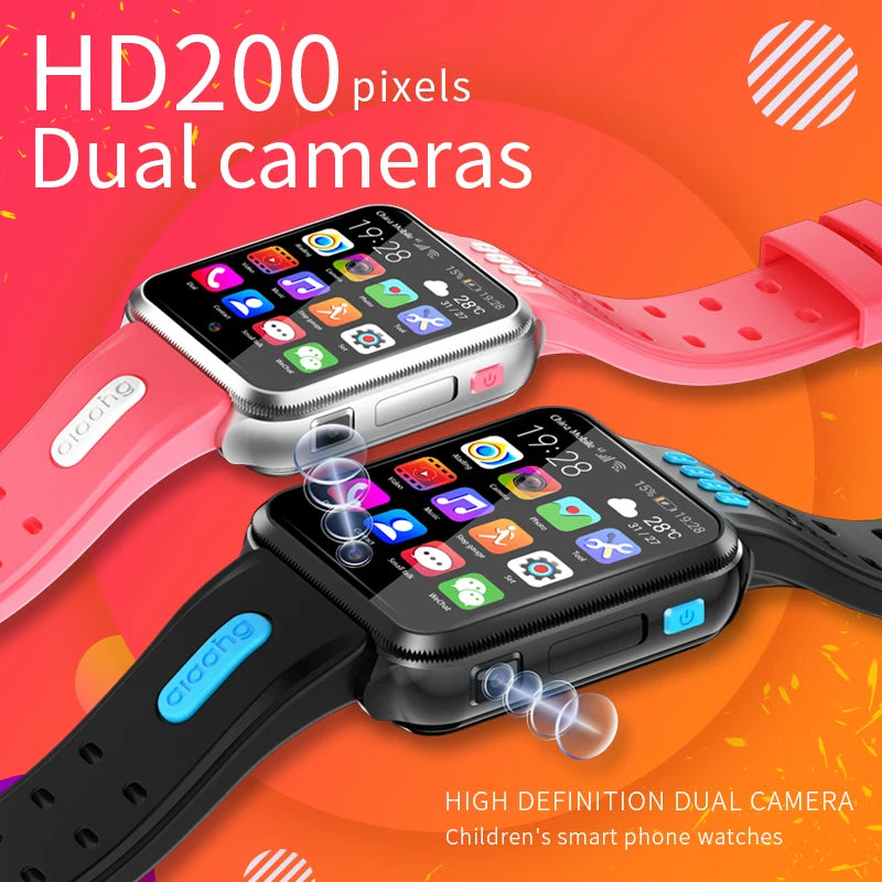 H1/W5 4G GPS Wifi location Student/Kids Smart Watch Phone android system clock app install Bluetooth Smartwatch 4G SIM Card Gift Oasis Select