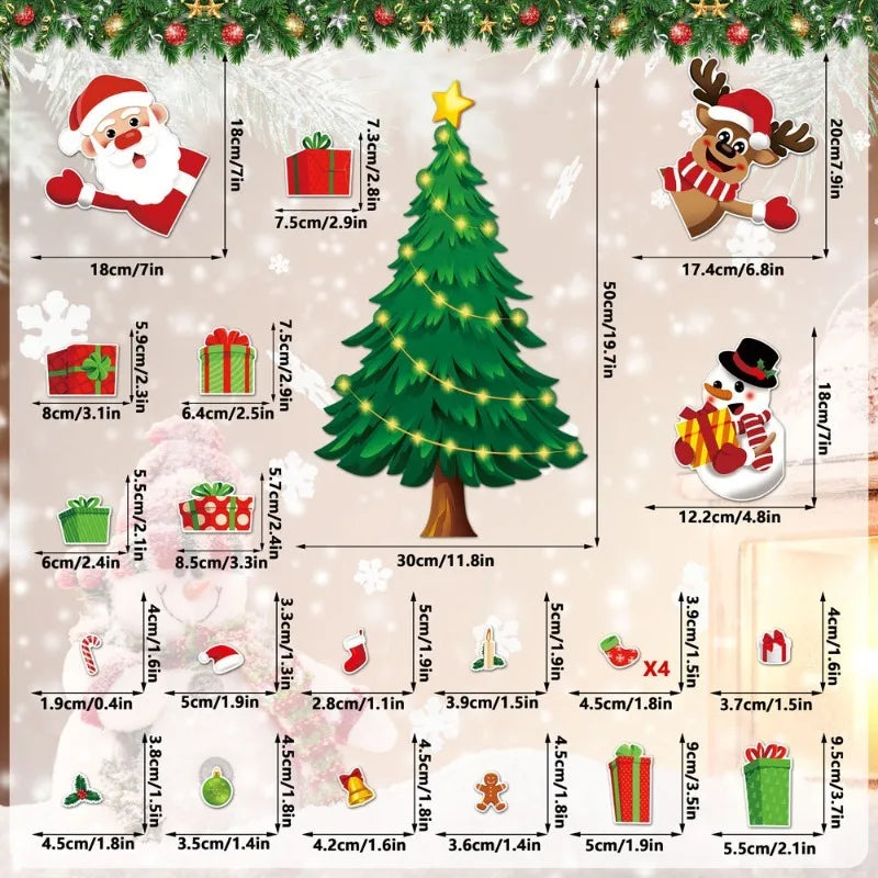 Christmas Magnetic Refrigerator Garage Door Car Body Decoration Festive Atmosphere Christmas Home Decoration Oasis Select CT495