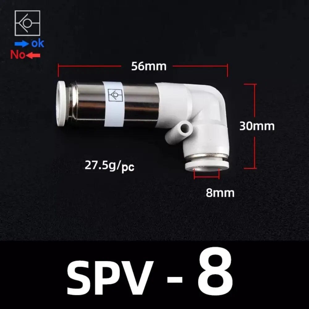 High Quality SPV SPU Pneumatic Pipe Control Valve Non-Reversing 4mm 6mm 8mm Pneumatic Pipe Connector Durable One Way Check Valve Oasis Select SPV 8 Other
