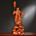 Ebony Wood Carved Guan Gong Statue Home Living Room Entrance Decor Craft Gift Living Room Decoration Oasis Select C 30cm x 11cm x 5cm