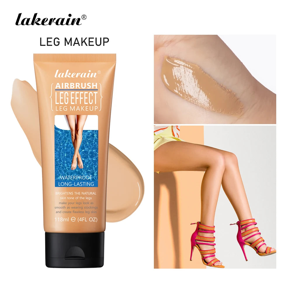 Lakerain Leg Makeup Leg Makeup Waterproof And Anti-Transfer Concealer Even Skin Tone Wheat Tan Brown Liquid Foundation Oasis Select