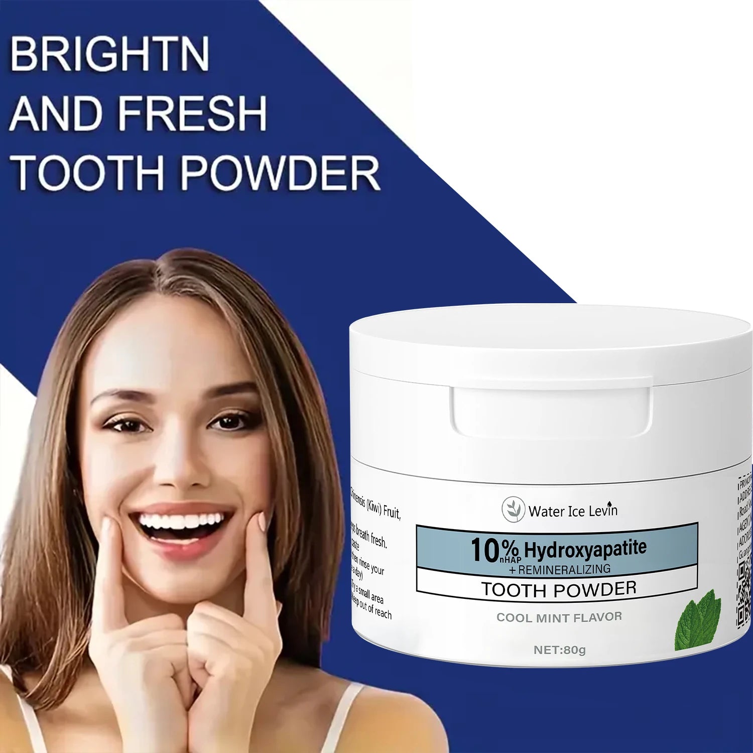 Charcoal & Hyaluronic Acid Tooth Powder – Cool Mint 80g Charcoal Tooth Powder Oasis Select