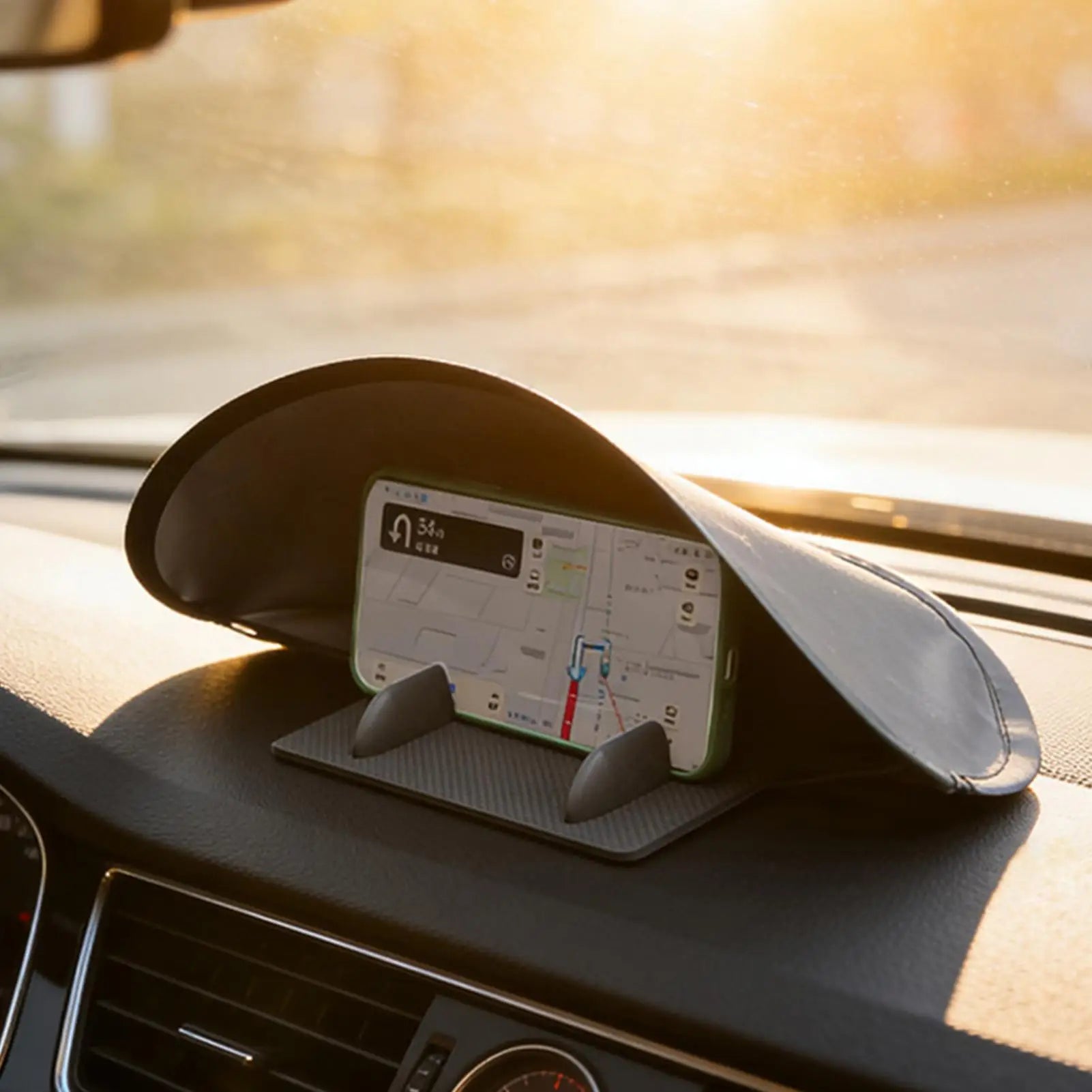 Car Phone Sun Shade Foldable Anti-Glare Cover Car Phone Sun Shield for Automotive SUV Dashboard Driving Navigation Sun Shade Oasis Select