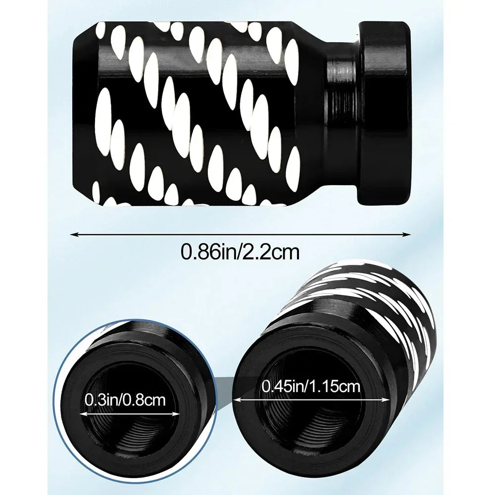 4Pcs Tire Valve Stem Cap Cover Metal Tire Air Caps Corrosion Resistant Leak-Proof Wheel Tyre Stem Covers for Car Motorcycle Bike Oasis Select
