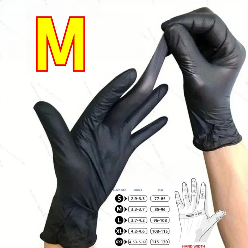 Disposable Gloves in Package Black Nitrile Gloves Home Kitchen Cooking Tools Tattoo Washing Car Household Cleaning Work Gloves Oasis Select M-23x10cm 50pcs