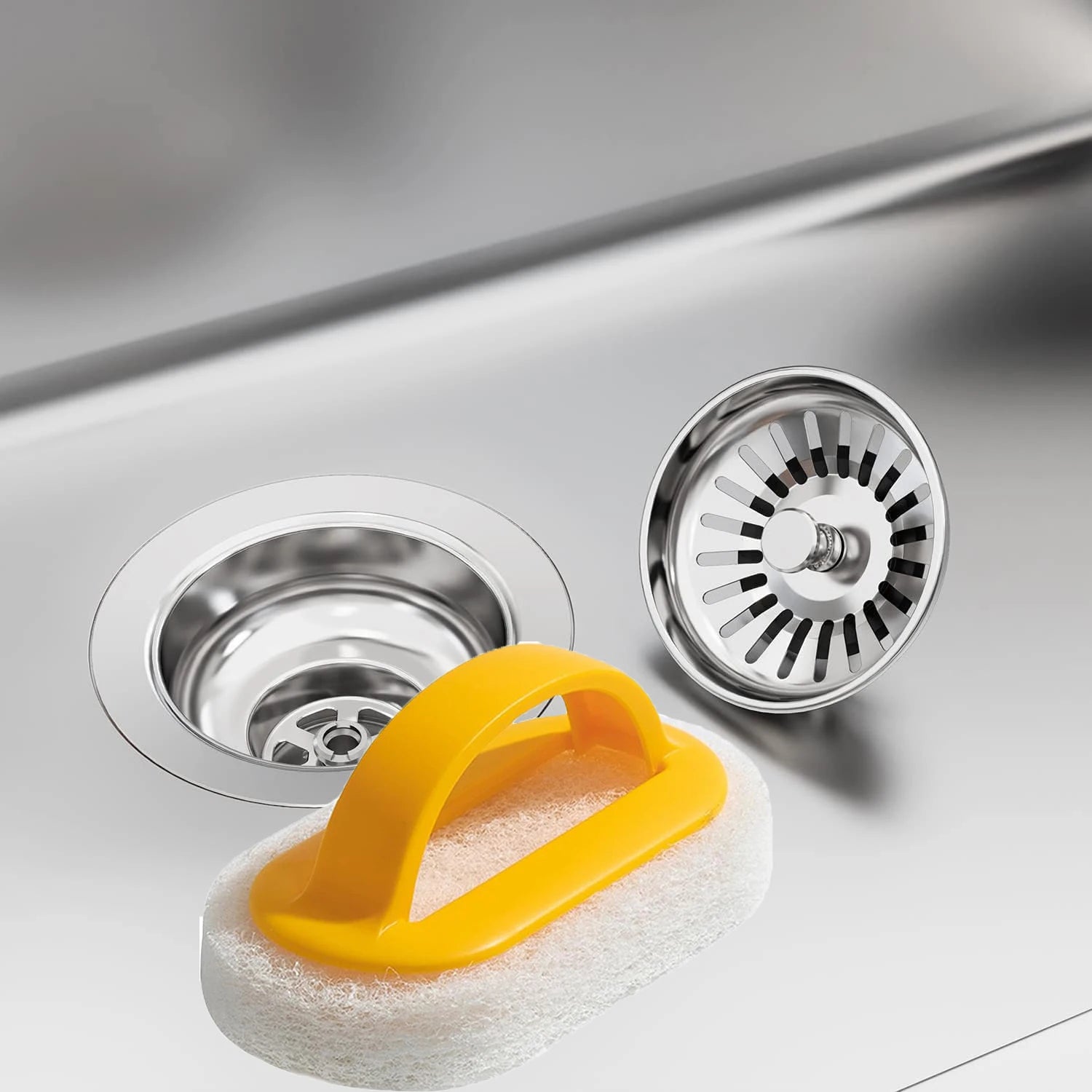 2pcs Kitchen Sink Strainer Stoppers and 1pc Sink Cleaning Cloth, Drain Plug, Sink Filter, Kitchen Floor Drain Tool Oasis Select