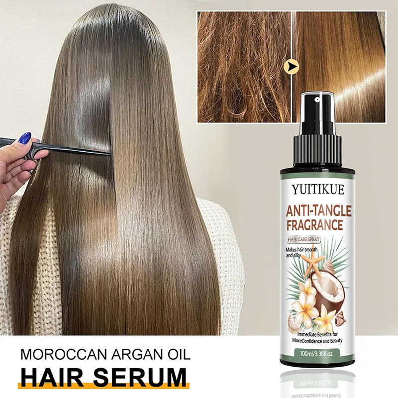 YUITIKUE Coconut Argan Oil Hair Care Spray - Detangle, Moisturize & Add Shine to All Hair Types Oasis Select