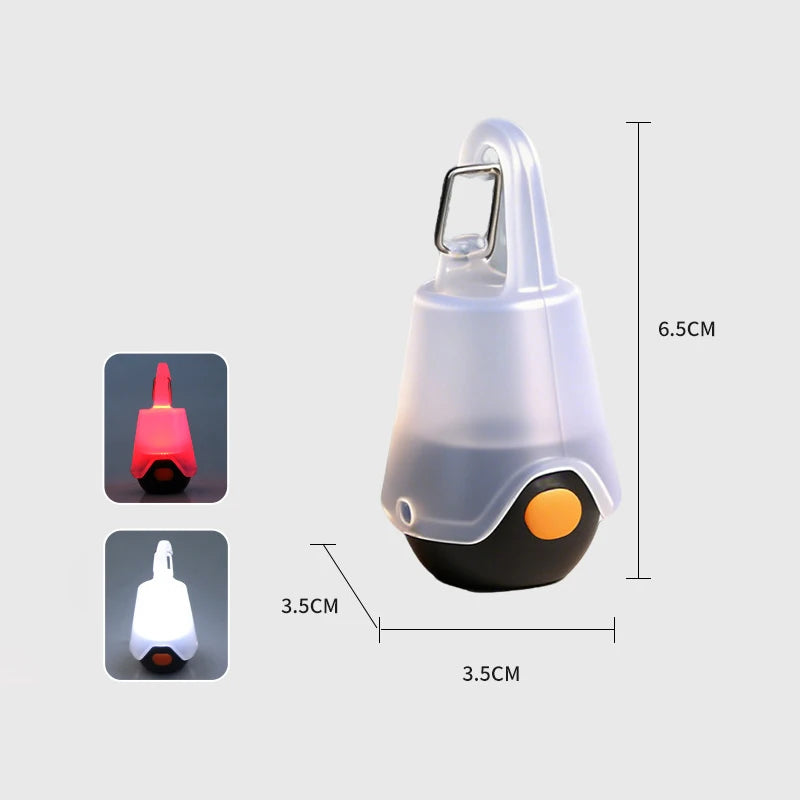 LED Mini Camping Lamp – Rechargeable COB Flashlight, 4 Modes