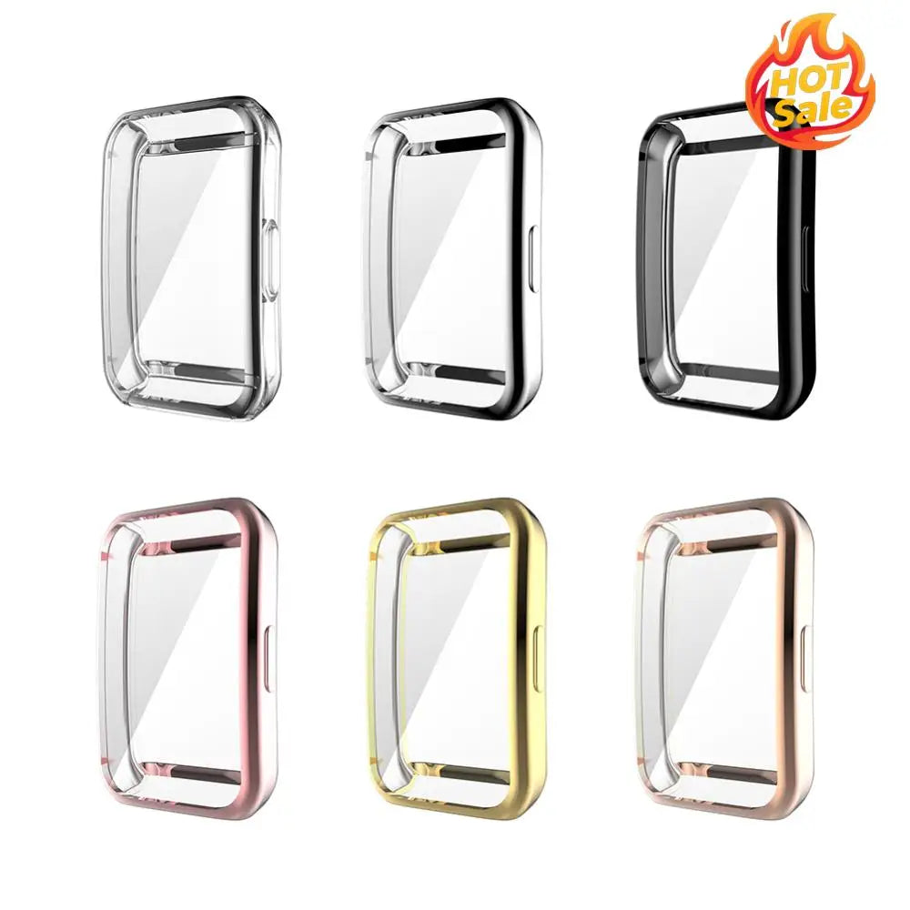 Edge Protective Shell Anti-Scratch PTPU Full Screen Protector Case rotective Bumper Shell for Huawei Band7/Honor Band6 Oasis Select